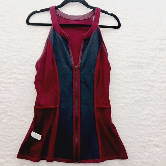 Tank Top Vest Size M Wine Edgy Glam Y2K Festival Indie Sleaze Concert Alt Girl - Picture 8 of 12